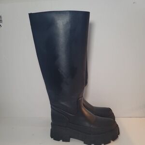 Sam Edelman Black Platform Knee-High Boots